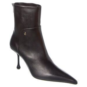 Jimmy Choo Cycas Ab 80 Leather Bootie, Black